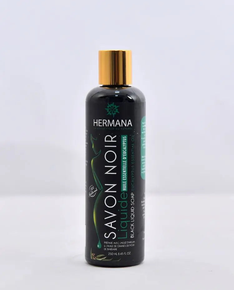 Savon Noir Liquide Eucalyptus - Hermana Cosmetic