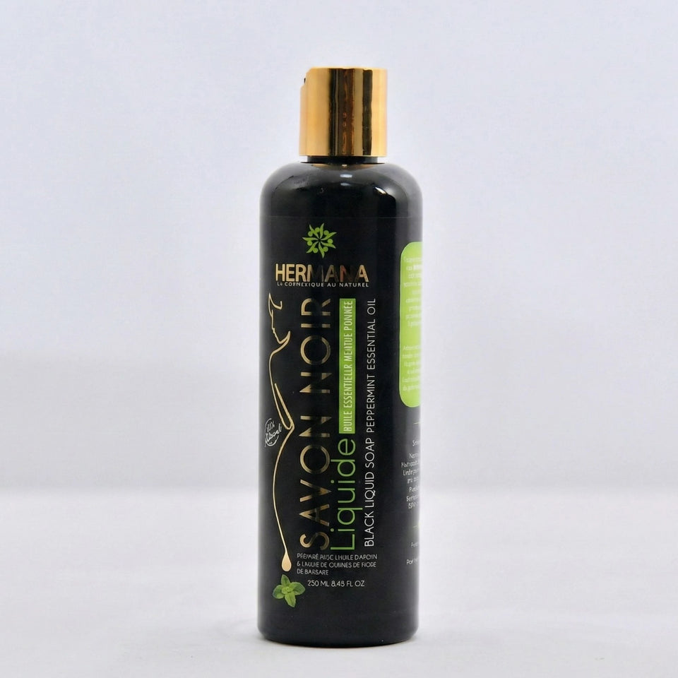 Savon Noir Liquide Menthe Poivrée