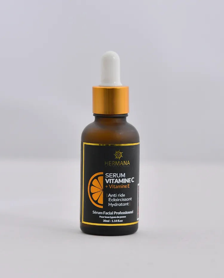 Sérum Éclat Vitamine C Stabilisée – Vitamine E, Huile d’Argan & Figue de Barbarie - Hermana Cosmetic